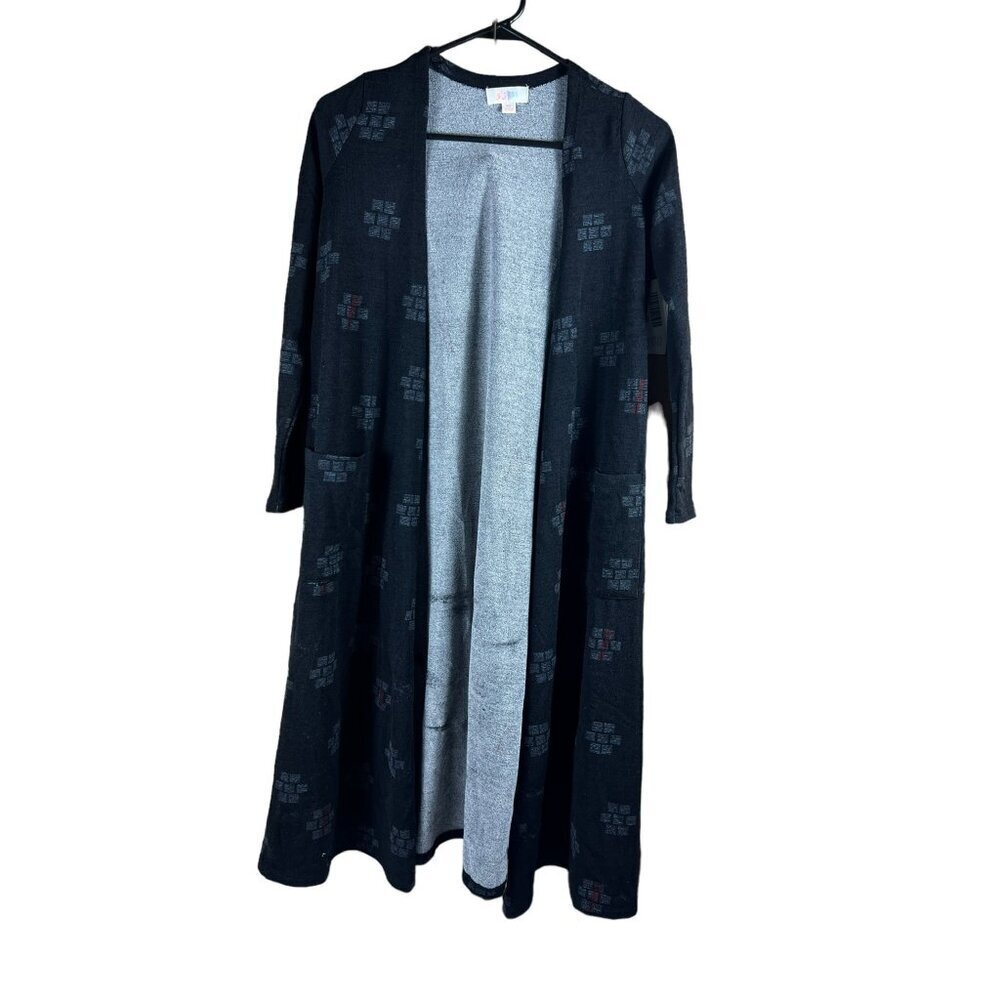 LulaRoe Sarah Women's Long Black Cardigan